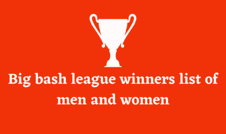Big bash league winners list of men and women